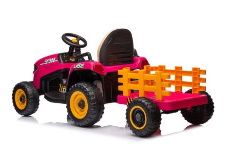 Traktor Na Akumulator BBH-030 Różowy Traktor Na Akumulator BBH-030 Różowy