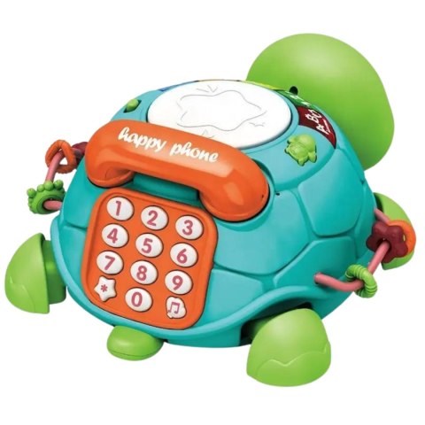 ŻÓŁW TELEFON BĘBENEK INTERAKTYWNY DŹWIĘKI MELODIE ŚWIATEŁKA CYFRY LITERKI ŻÓŁW TELEFON BĘBENEK INTERAKTYWNY DŹWIĘKI MELODIE ŚWIATEŁKA CYFRY LITERKI