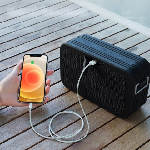 2w1 Bezprzewodowy głośnik Bluetooth Force Max 80W z funkcją Powerbank czarny 2w1 Bezprzewodowy głośnik Bluetooth Force Max 80W z funkcją Powerbank czarny