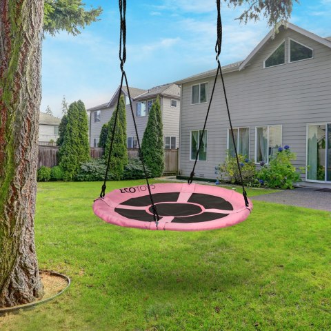 Huśtawka ogrodowa bocianie gniazdo 100cm ECOTOYS różowa Huśtawka ogrodowa bocianie gniazdo 100cm ECOTOYS różowa