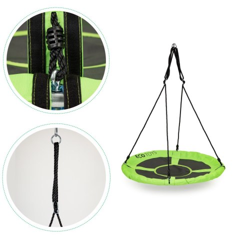 Huśtawka ogrodowa bocianie gniazdo 100cm ECOTOYS zielona Huśtawka ogrodowa bocianie gniazdo 100cm ECOTOYS zielona