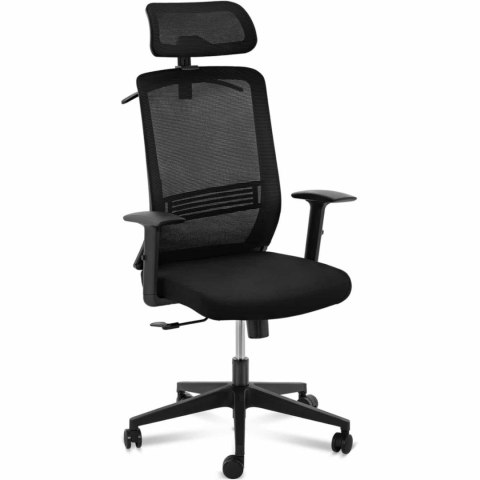 Krzesło fotel biurowy ergonomiczny z oparciem siatkowym zagłówkiem i wieszakiem wys. 40-50 cm Krzesło fotel biurowy ergonomiczny z oparciem siatkowym zagłówkiem i wieszakiem wys. 40-50 cm
