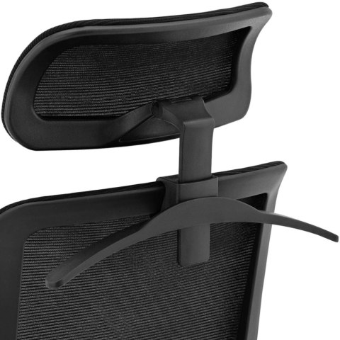 Krzesło fotel biurowy ergonomiczny z oparciem siatkowym zagłówkiem i wieszakiem wys. 40-50 cm Krzesło fotel biurowy ergonomiczny z oparciem siatkowym zagłówkiem i wieszakiem wys. 40-50 cm