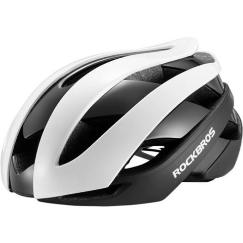 Kask rowerowy uniwersalny regulowany rozmiar M czarno-biały Kask rowerowy uniwersalny regulowany rozmiar M czarno-biały