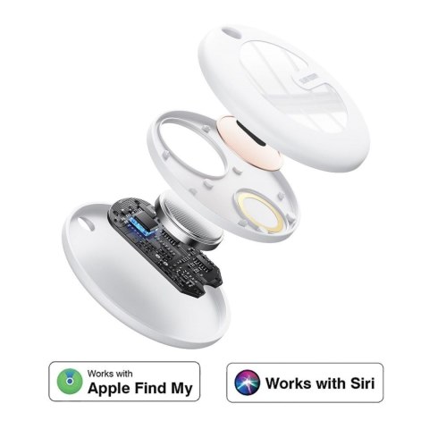 Lokalizator Tag kompatybilny z Apple FindMy Bluetooth 5.2 zasięg 100m biały Lokalizator Tag kompatybilny z Apple FindMy Bluetooth 5.2 zasięg 100m biały