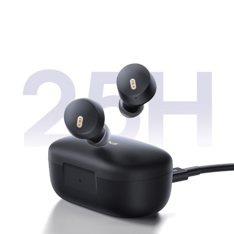 Słuchawki bezprzewodowe Bowie E18 TWS ENC IPX4 USB-C czarne Słuchawki bezprzewodowe Bowie E18 TWS ENC IPX4 USB-C czarne