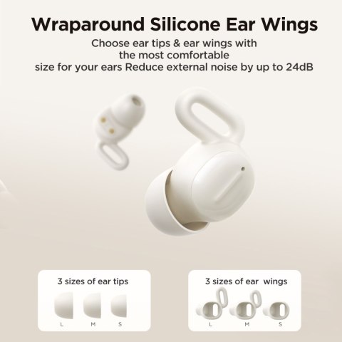 Słuchawki bezprzewodowe TWS Cozydots Series z Bluetooth 5.3 z tłumieniem hałasu czarne Słuchawki bezprzewodowe TWS Cozydots Series z Bluetooth 5.3 z tłumieniem hałasu czarne