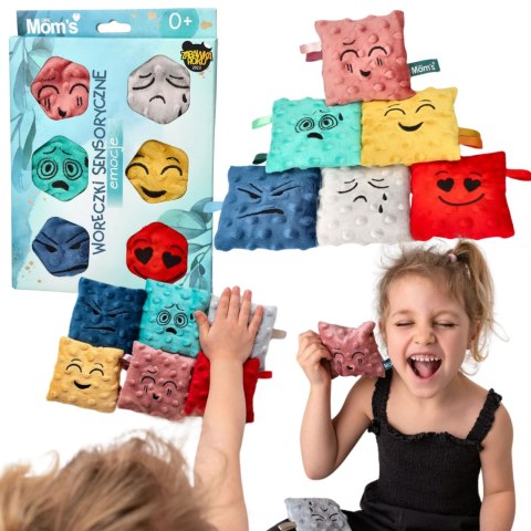 Emocje Woreczki Sensoryczne Zestaw 6 Sztuk Kolorowe Woreczki Z Minkami Emocje Woreczki Sensoryczne Zestaw 6 Sztuk Kolorowe Woreczki Z Minkami