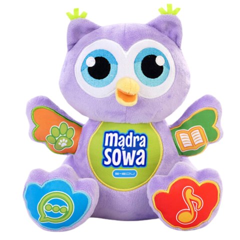 Mądra Sowa Maskotka Przytulanka Interaktywna Edukacyjna Nauka Wierszy Liczb Mądra Sowa Maskotka Przytulanka Interaktywna Edukacyjna Nauka Wierszy Liczb