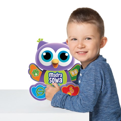 Mądra Sowa Maskotka Przytulanka Interaktywna Edukacyjna Nauka Wierszy Liczb Mądra Sowa Maskotka Przytulanka Interaktywna Edukacyjna Nauka Wierszy Liczb