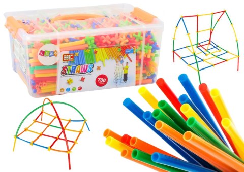 Zestaw Słomek Do Konstrukcji 3D W Pudełku Kolorowe 800 El Zestaw Słomek Do Konstrukcji 3D W Pudełku Kolorowe 800 El