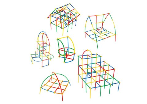 Zestaw Słomek Do Konstrukcji 3D W Pudełku Kolorowe 800 El Zestaw Słomek Do Konstrukcji 3D W Pudełku Kolorowe 800 El