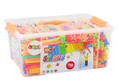 Zestaw Słomek Do Konstrukcji 3D W Pudełku Kolorowe 800 El Zestaw Słomek Do Konstrukcji 3D W Pudełku Kolorowe 800 El