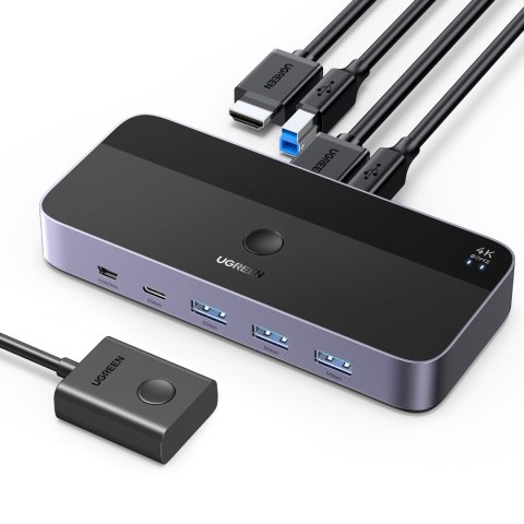 2w1 Przełącznik switch HDMI / USB-A / USB-B / USB-C / microUSB czarny 2w1 Przełącznik switch HDMI / USB-A / USB-B / USB-C / microUSB czarny