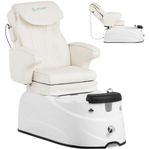 Fotel podologiczny do pedicure z masażem i brodzikiem elektryczny 105 W - biały Fotel podologiczny do pedicure z masażem i brodzikiem elektryczny 105 W - biały