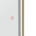 Konsola konsoleta fryzjerska lustro z oświetleniem LED prostokątne 180 x 70 cm - złote