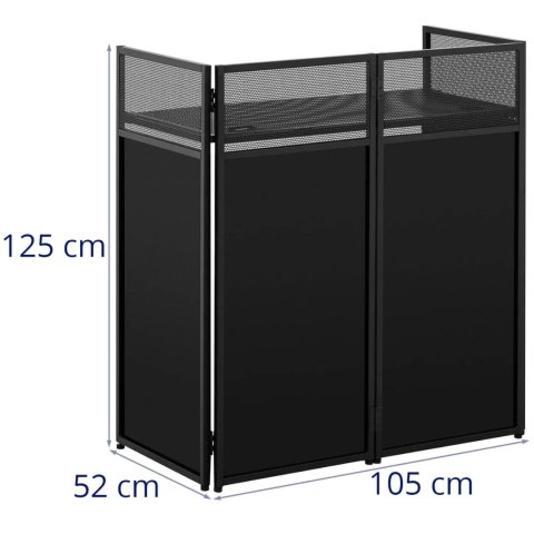 Parawan stanowisko stół DJ składany 105 x 52 x125 cm Parawan stanowisko stół DJ składany 105 x 52 x125 cm