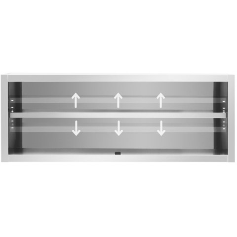Szafa ścienna gastronomiczna z drzwiami przesuwanymi STAL 160 x 45 x 60 cm Szafa ścienna gastronomiczna z drzwiami przesuwanymi STAL 160 x 45 x 60 cm