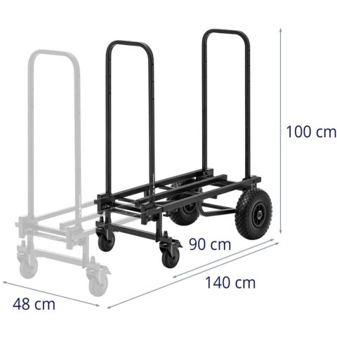 Wózek transportowy z regulacją długości platformy 90-140cm do 350kg Wózek transportowy z regulacją długości platformy 90-140cm do 350kg