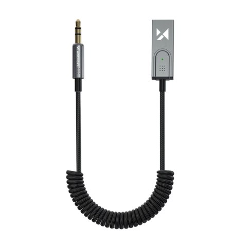 Adapter audio z odbiornikiem Bluetooth 5.3 i złączem AUX miniJack 3.5 mm i USB-A Adapter audio z odbiornikiem Bluetooth 5.3 i złączem AUX miniJack 3.5 mm i USB-A