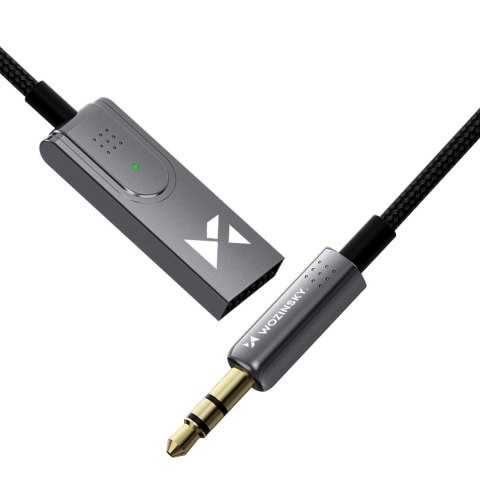 Adapter audio z odbiornikiem Bluetooth 5.3 i złączem AUX miniJack 3.5 mm i USB-A Adapter audio z odbiornikiem Bluetooth 5.3 i złączem AUX miniJack 3.5 mm i USB-A