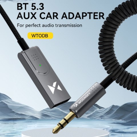 Adapter audio z odbiornikiem Bluetooth 5.3 i złączem AUX miniJack 3.5 mm i USB-A Adapter audio z odbiornikiem Bluetooth 5.3 i złączem AUX miniJack 3.5 mm i USB-A