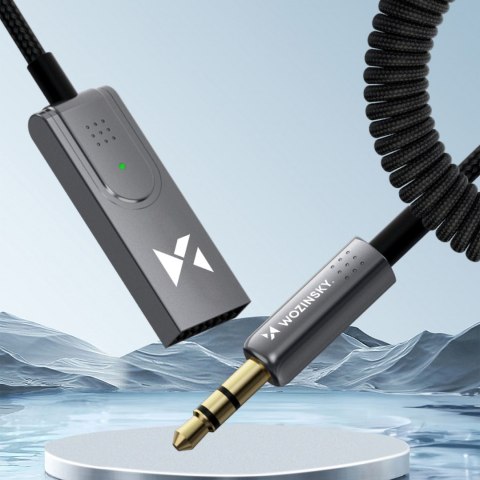 Adapter audio z odbiornikiem Bluetooth 5.3 i złączem AUX miniJack 3.5 mm i USB-A Adapter audio z odbiornikiem Bluetooth 5.3 i złączem AUX miniJack 3.5 mm i USB-A
