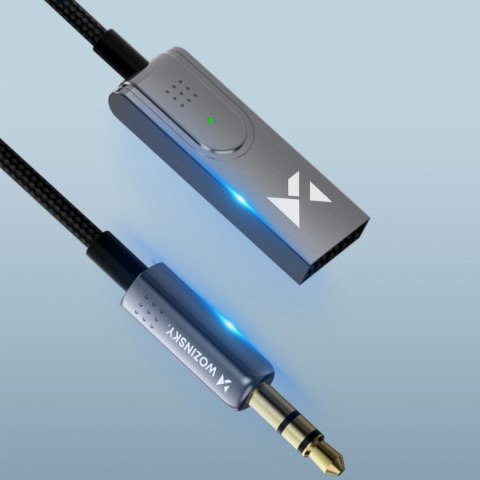 Adapter audio z odbiornikiem Bluetooth 5.3 i złączem AUX miniJack 3.5 mm i USB-A Adapter audio z odbiornikiem Bluetooth 5.3 i złączem AUX miniJack 3.5 mm i USB-A