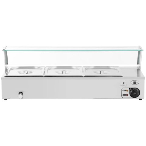 Bemar podgrzewacz do potraw bufet grzewczy z osłoną 3 x GN 1/2 2000 W Bemar podgrzewacz do potraw bufet grzewczy z osłoną 3 x GN 1/2 2000 W