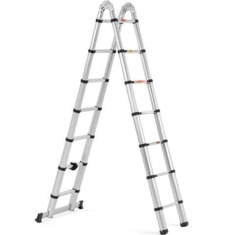 Drabina teleskopowa składana z aluminium 14 stopni 0.88-2.13/4.4 m Drabina teleskopowa składana z aluminium 14 stopni 0.88-2.13/4.4 m