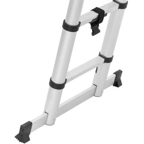 Drabina teleskopowa składana z aluminium 14 stopni 0.88-2.13/4.4 m Drabina teleskopowa składana z aluminium 14 stopni 0.88-2.13/4.4 m