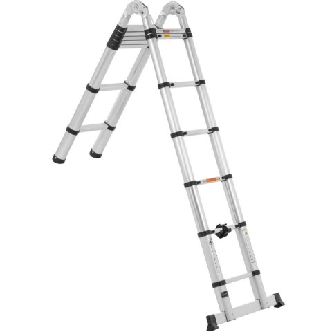 Drabina teleskopowa składana z aluminium 14 stopni 0.88-2.13/4.4 m Drabina teleskopowa składana z aluminium 14 stopni 0.88-2.13/4.4 m