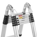 Drabina teleskopowa składana z aluminium 16 stopni 0.92-2.42/5 m