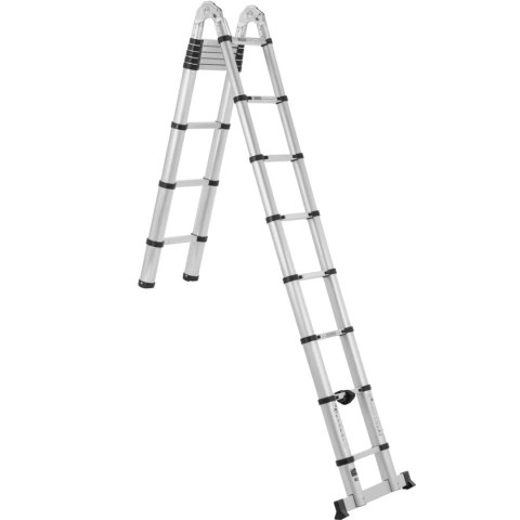 Drabina teleskopowa składana z aluminium 16 stopni 0.92-2.42/5 m Drabina teleskopowa składana z aluminium 16 stopni 0.92-2.42/5 m