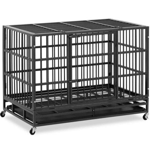 Klatka transportowa dla psa zwierząt na kółkach 120 x 76 x 90.5 cm Klatka transportowa dla psa zwierząt na kółkach 120 x 76 x 90.5 cm