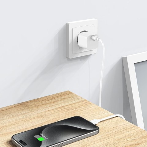 Ładowarka sieciowa 100-240V PD USB-C 20W biała Ładowarka sieciowa 100-240V PD USB-C 20W biała