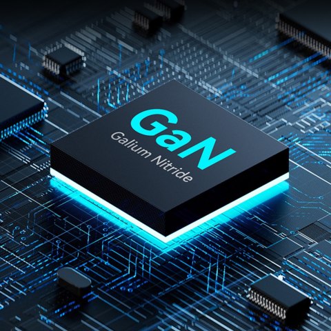 Ładowarka sieciowa GaN 65W 100-240V USB-A 2x USB-C biała Ładowarka sieciowa GaN 65W 100-240V USB-A 2x USB-C biała
