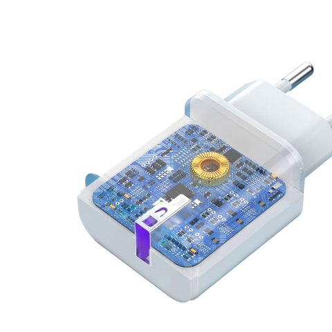 Ładowarka sieciowa USB-A 18W z kablem do iPhone USB-A - Lightning biała Ładowarka sieciowa USB-A 18W z kablem do iPhone USB-A - Lightning biała