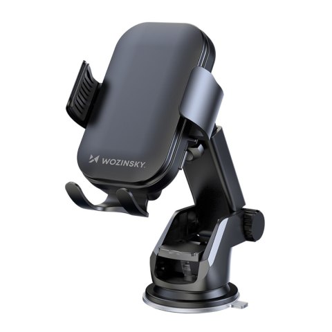 Uchwyt na telefon z ładowarką indukcyjną 15W na deskę rozdzielczą samochodu czarny Uchwyt na telefon z ładowarką indukcyjną 15W na deskę rozdzielczą samochodu czarny