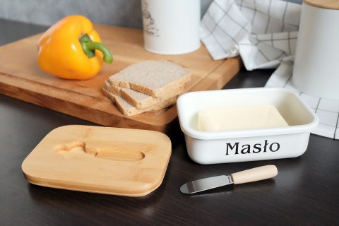 CHLEBAK STALOWY + MASELNICZKA Z NOŻYKIEM + NÓŻ DO PIECZYWA 2775 CHLEBAK STALOWY + MASELNICZKA Z NOŻYKIEM + NÓŻ DO PIECZYWA 2775