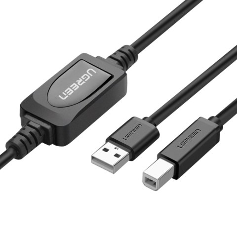 Kabel przewód do drukarki skanera USB-B - USB-A 2.0 10m czarny Kabel przewód do drukarki skanera USB-B - USB-A 2.0 10m czarny