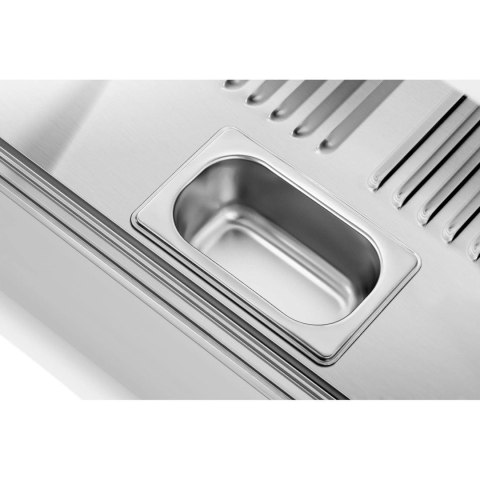 Witryna grzewcza nastawna do prezentacji potraw 3 półki 1500 W 160 L Witryna grzewcza nastawna do prezentacji potraw 3 półki 1500 W 160 L