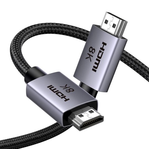 Kabel przewód HDMI 2.1 8K certyfikowany Ultra High Speed 2m szary Kabel przewód HDMI 2.1 8K certyfikowany Ultra High Speed 2m szary