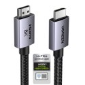 Kabel przewód HDMI 2.1 8K certyfikowany Ultra High Speed 2m szary