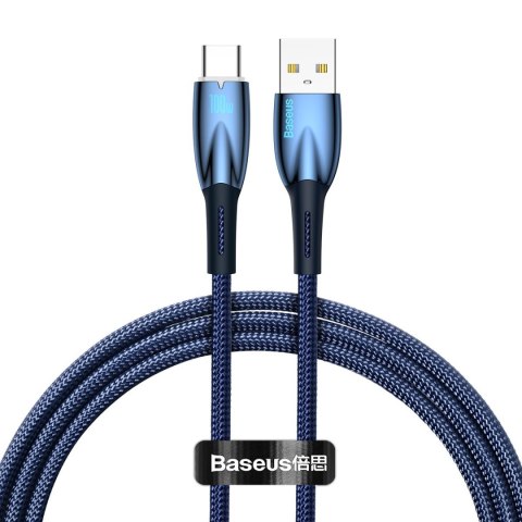 Kabel przewód do szybkiego ładowania Glimmer USB-A - USB-C 1m - niebieski Kabel przewód do szybkiego ładowania Glimmer USB-A - USB-C 1m - niebieski