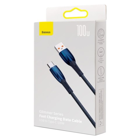 Kabel przewód do szybkiego ładowania Glimmer USB-A - USB-C 1m - niebieski Kabel przewód do szybkiego ładowania Glimmer USB-A - USB-C 1m - niebieski