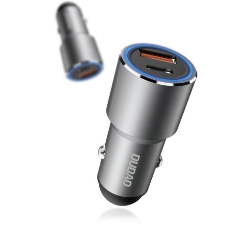 Ładowarka samochodowa USB USB-C PD QC 22,5W szary Ładowarka samochodowa USB USB-C PD QC 22,5W szary
