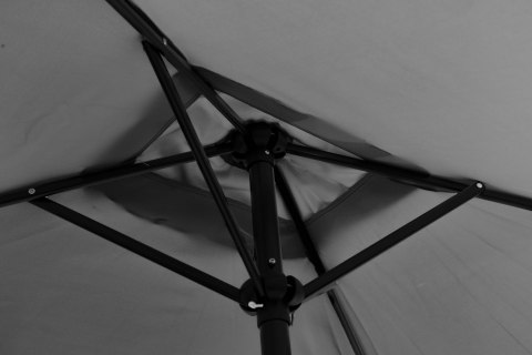 Prostokątny duży parasol ogrodowy skośny łamany z korbą szary 200 x 140 cm Prostokątny duży parasol ogrodowy skośny łamany z korbą szary 200 x 140 cm