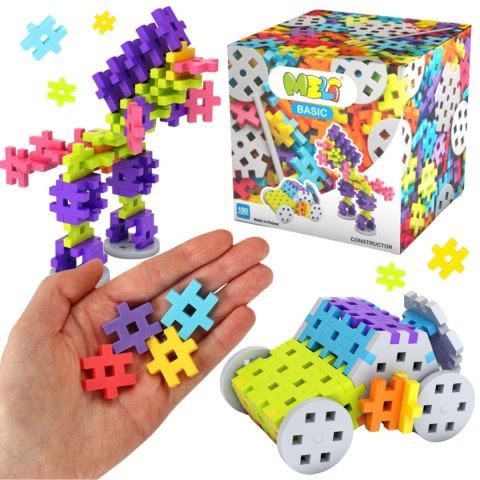 Zestaw Klocków Konstrukcyjnych Basic 100 Kolorowych Elementów Puzzle Zestaw Klocków Konstrukcyjnych Basic 100 Kolorowych Elementów Puzzle