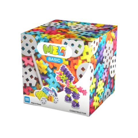 Zestaw Klocków Konstrukcyjnych Basic 100 Kolorowych Elementów Puzzle Zestaw Klocków Konstrukcyjnych Basic 100 Kolorowych Elementów Puzzle
